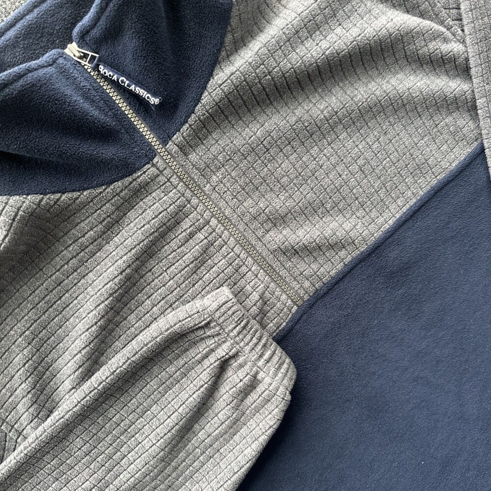 BOCA CLASSICS Navy Blue Golf Heavyweight Fleece Pullover Men’s  L Vintage VTG